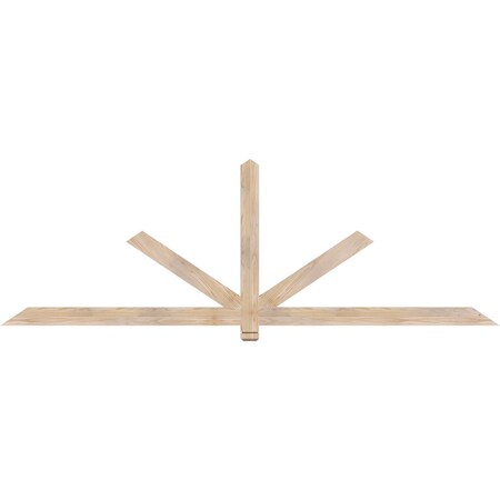 Ekena Millwork Kennewick Smooth Timber Gable Bracket, Douglas Fir, 96"W x 32"H x 1 1/2"D x 3 1/2"F, 8/12 Pitch GBW096X32X0204KEN00SDF